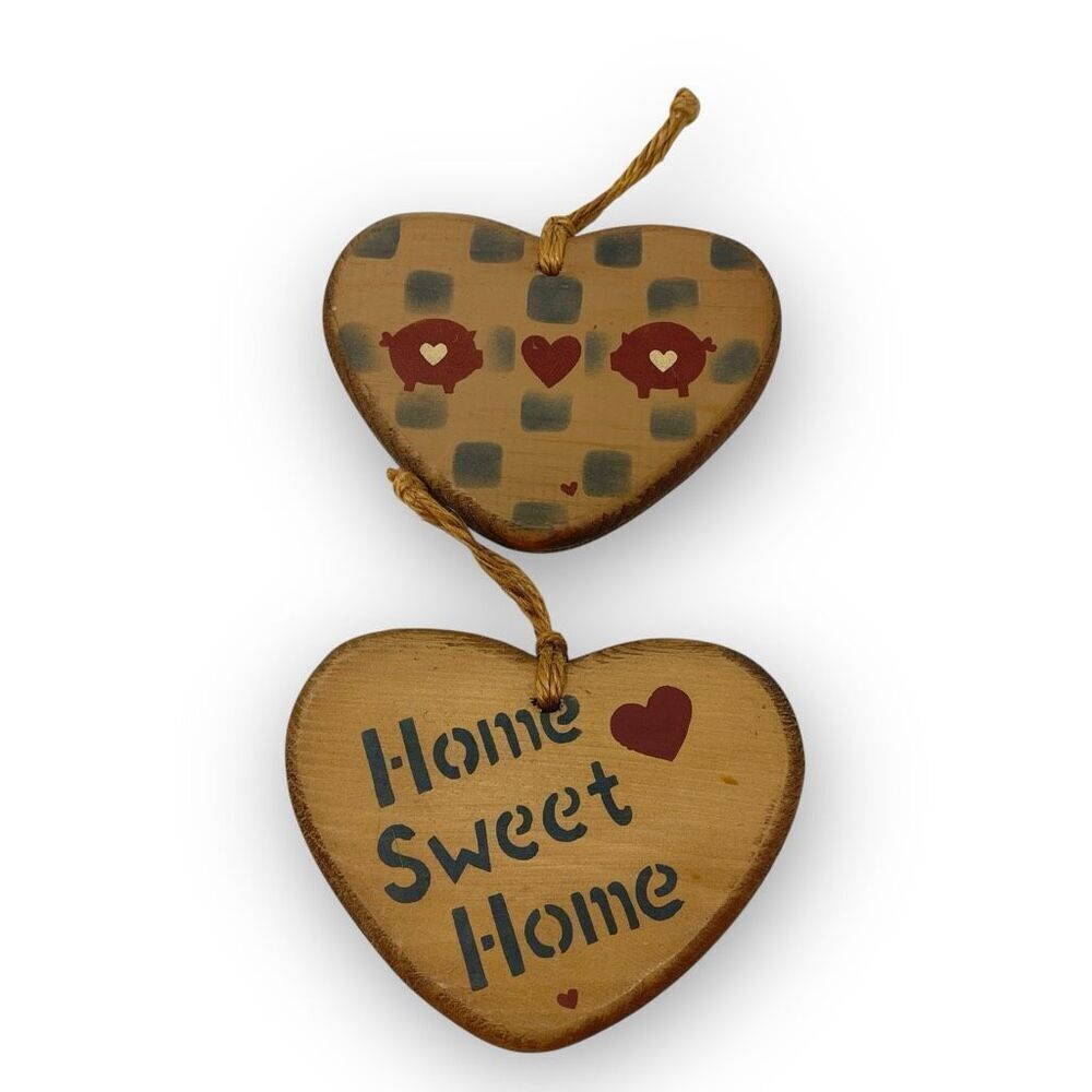 Sarah’s Attic Granny’s Favorites Vintage Set of 2 Wooden Plaques Home Sweet Home